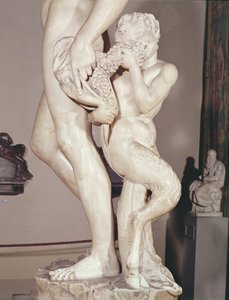 باخوس مع تفاصيل Faun الشابة من faun الشابة ، 1496-147 رخام